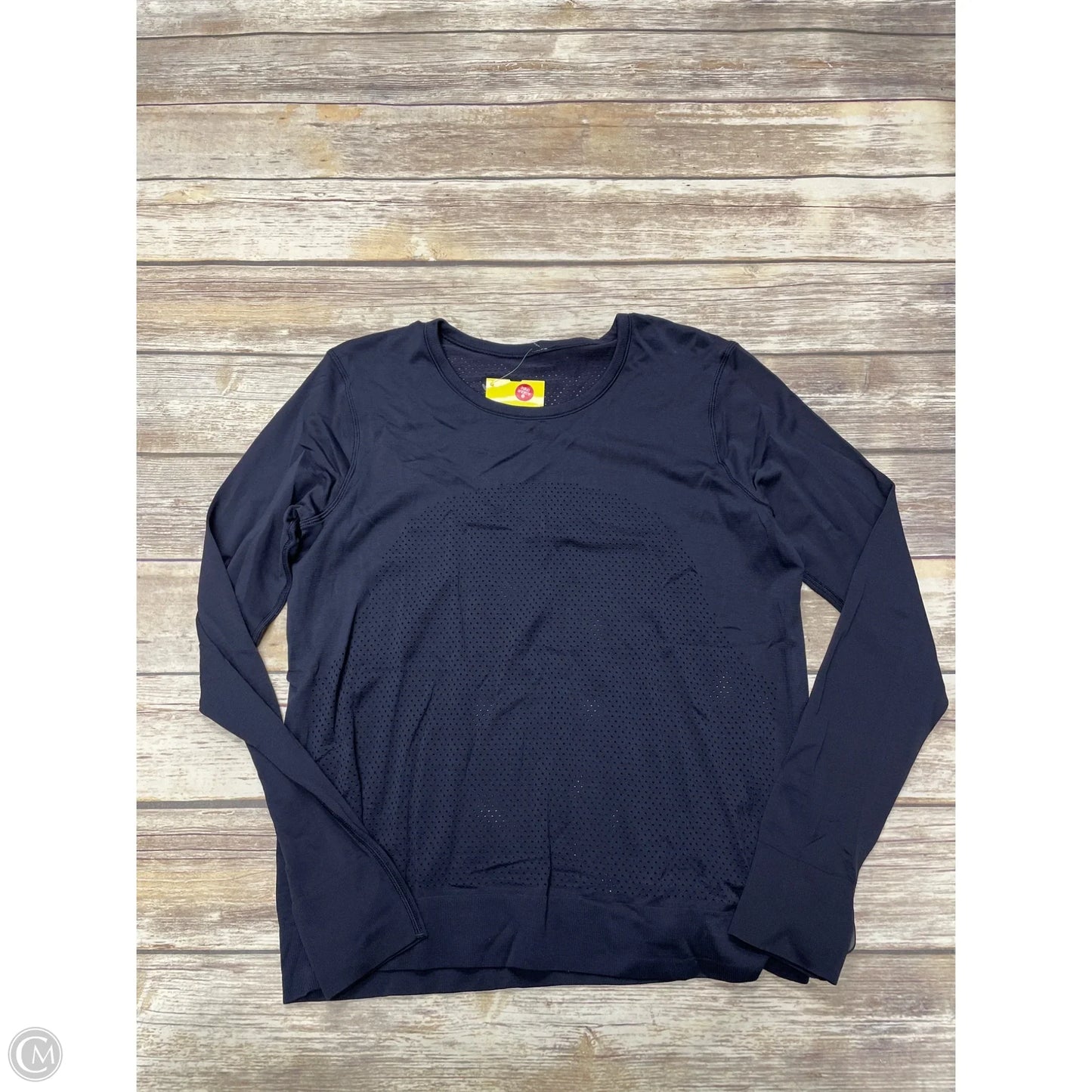 Athletic Top Long Sleeve Crewneck By Lululemon In Navy, Size: L