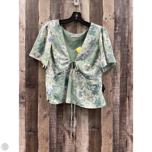 Top Short Sleeve By Abercrombie And Fitch In Green, Size: L
