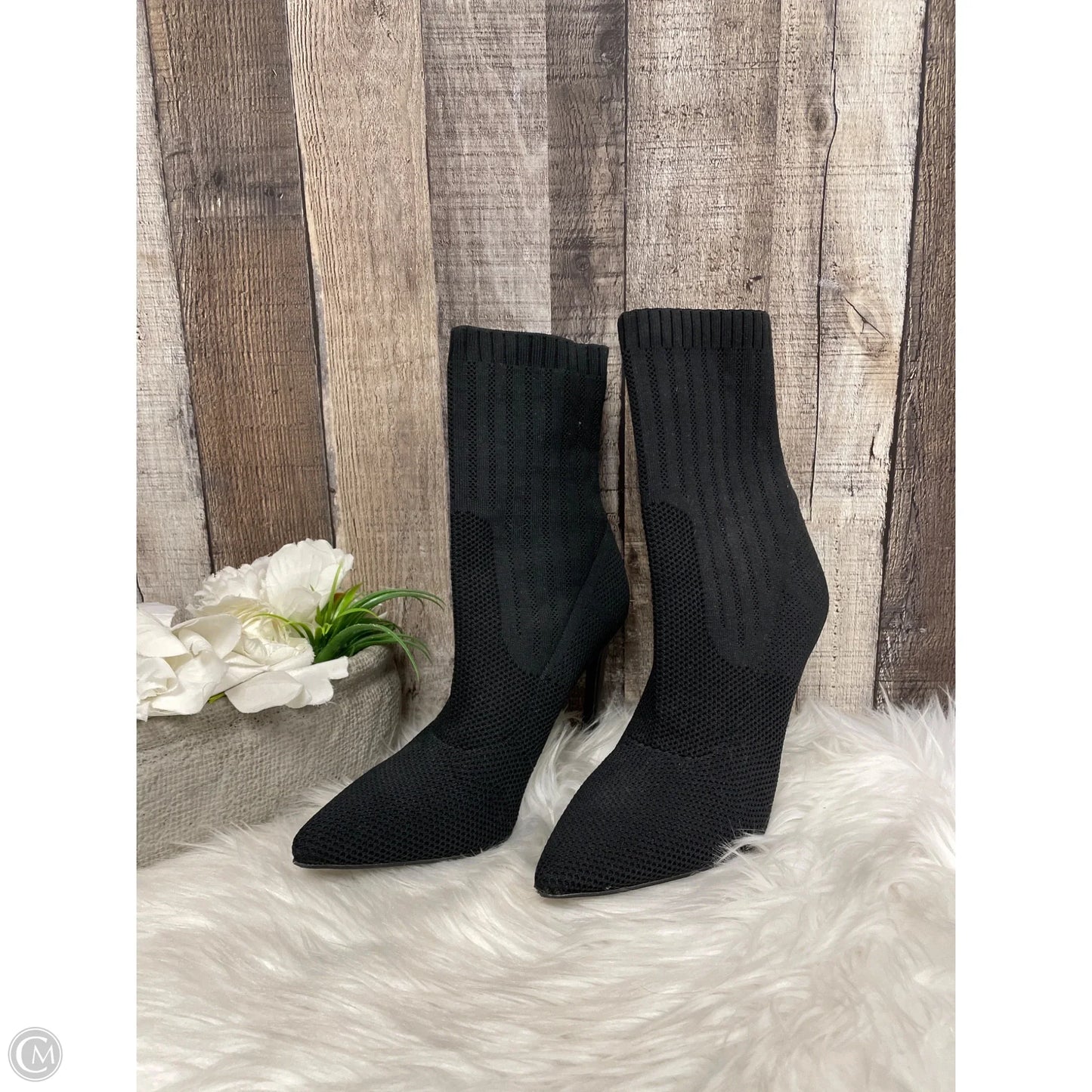 Boots Ankle Heels By Steve Madden In Black, Size: 8