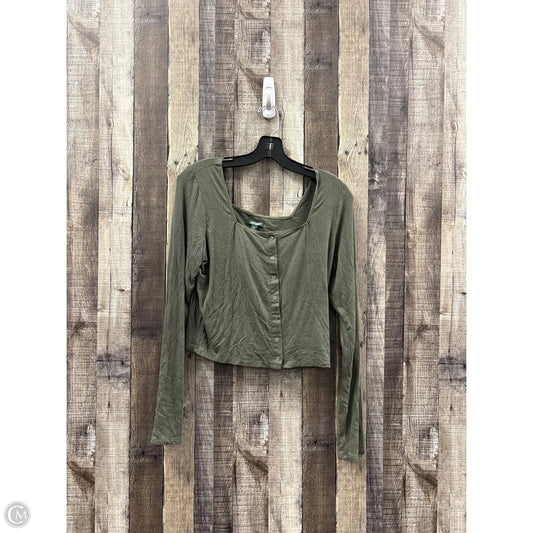Top Long Sleeve By Wild Fable In Green, Size: M