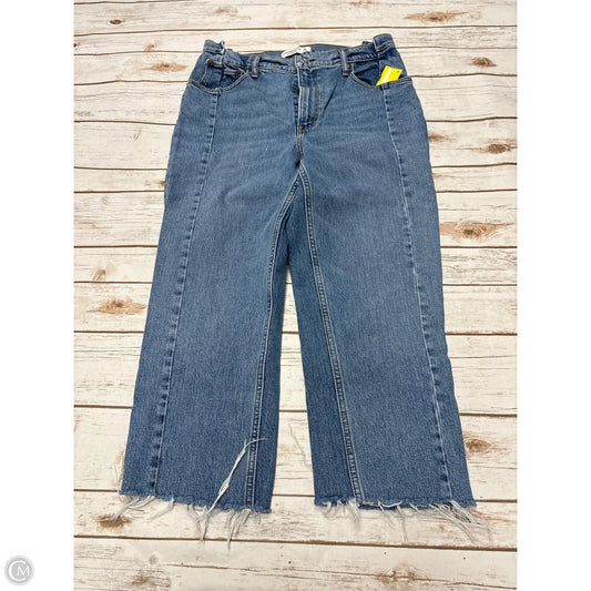 Jeans Straight By Abercrombie And Fitch In Blue Denim, Size: 12