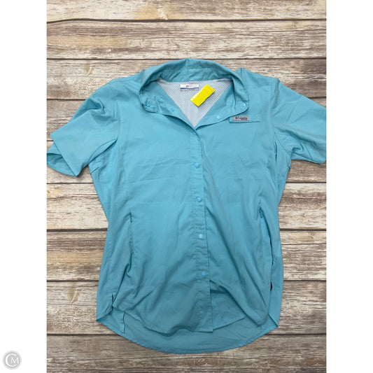 Athletic Top Short Sleeve By Columbia In Blue, Size: M