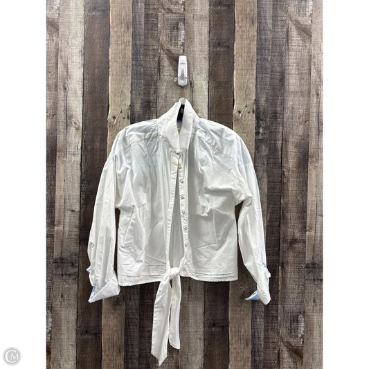 Top Long Sleeve By Maeve In White, Size: M