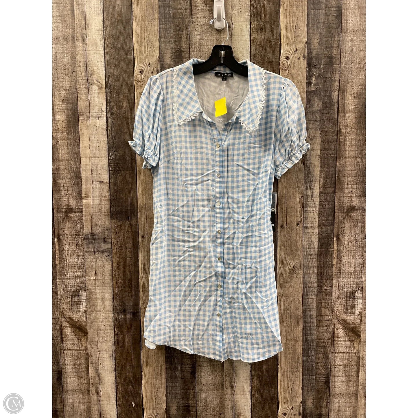 Dress Casual Short By As U Wish In Checkered Pattern, Size: M