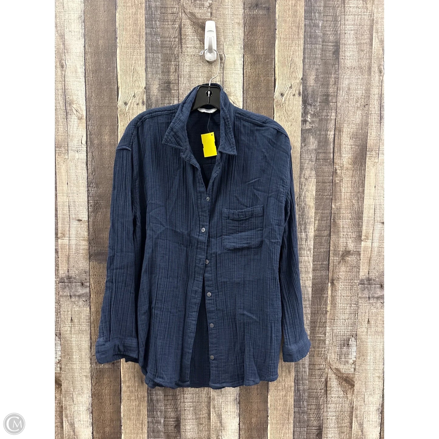 Top Long Sleeve By Time And Tru In Navy, Size: L
