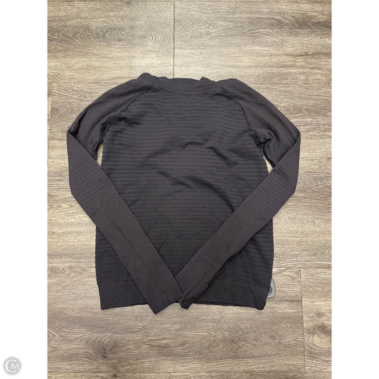 Athletic Top Long Sleeve Collar By Lululemon In Black, Size: Xs