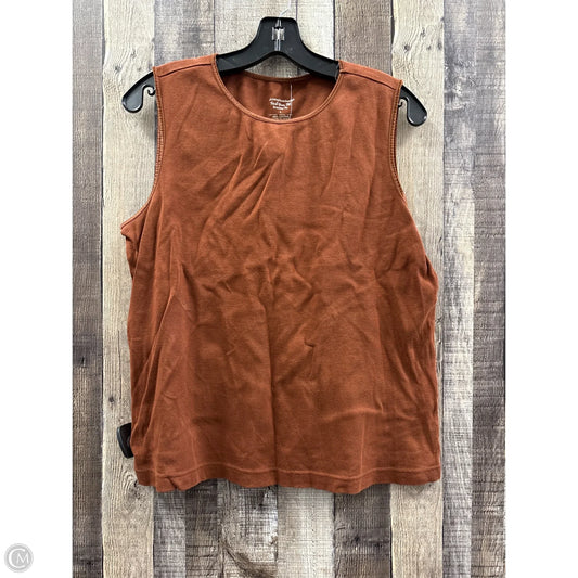 Top Sleeveless Basic By Christopher And Banks In Brown, Size: L