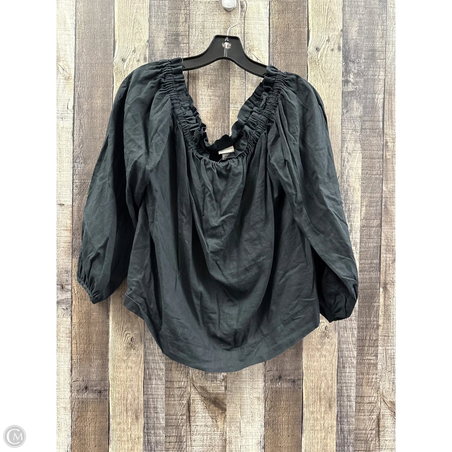 Top Long Sleeve By A New Day In Black, Size: Xl