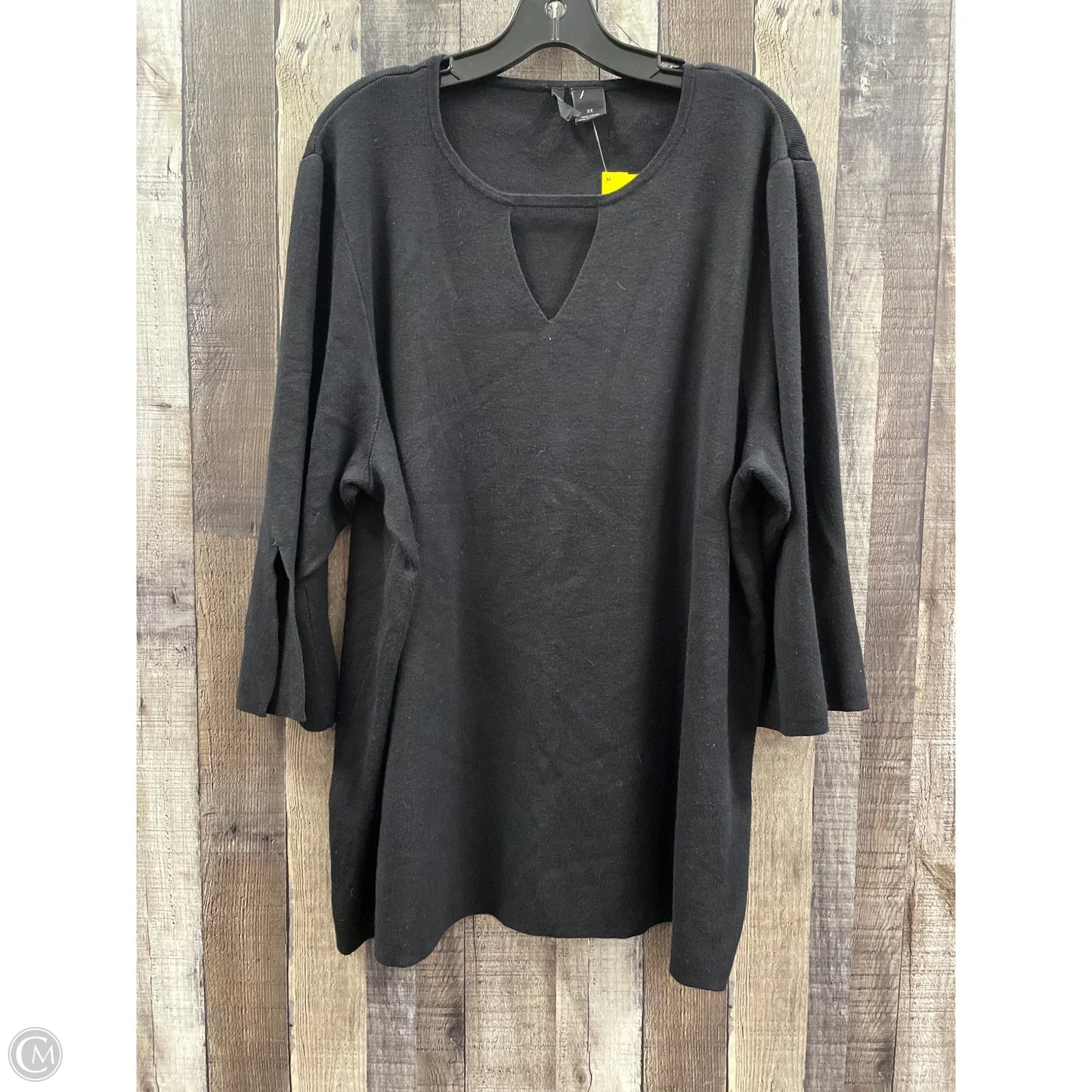Sweater By New Directions In Black, Size: 3x