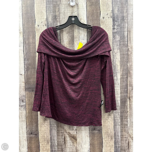 Top Long Sleeve By Apt 9 In Purple, Size: L