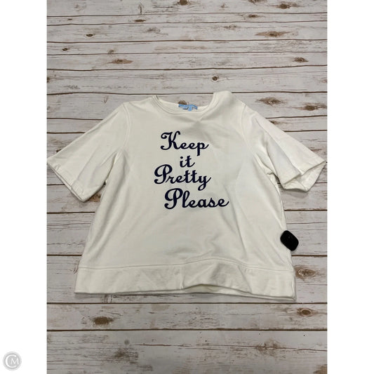 Sweatshirt Crewneck By Draper James In Ivory, Size: Xl