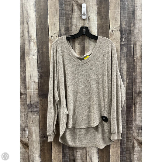 Top Long Sleeve By Z Supply In Taupe, Size: M