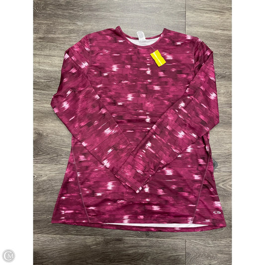 Athletic Top Long Sleeve Collar By Champion In Purple, Size: Xxl