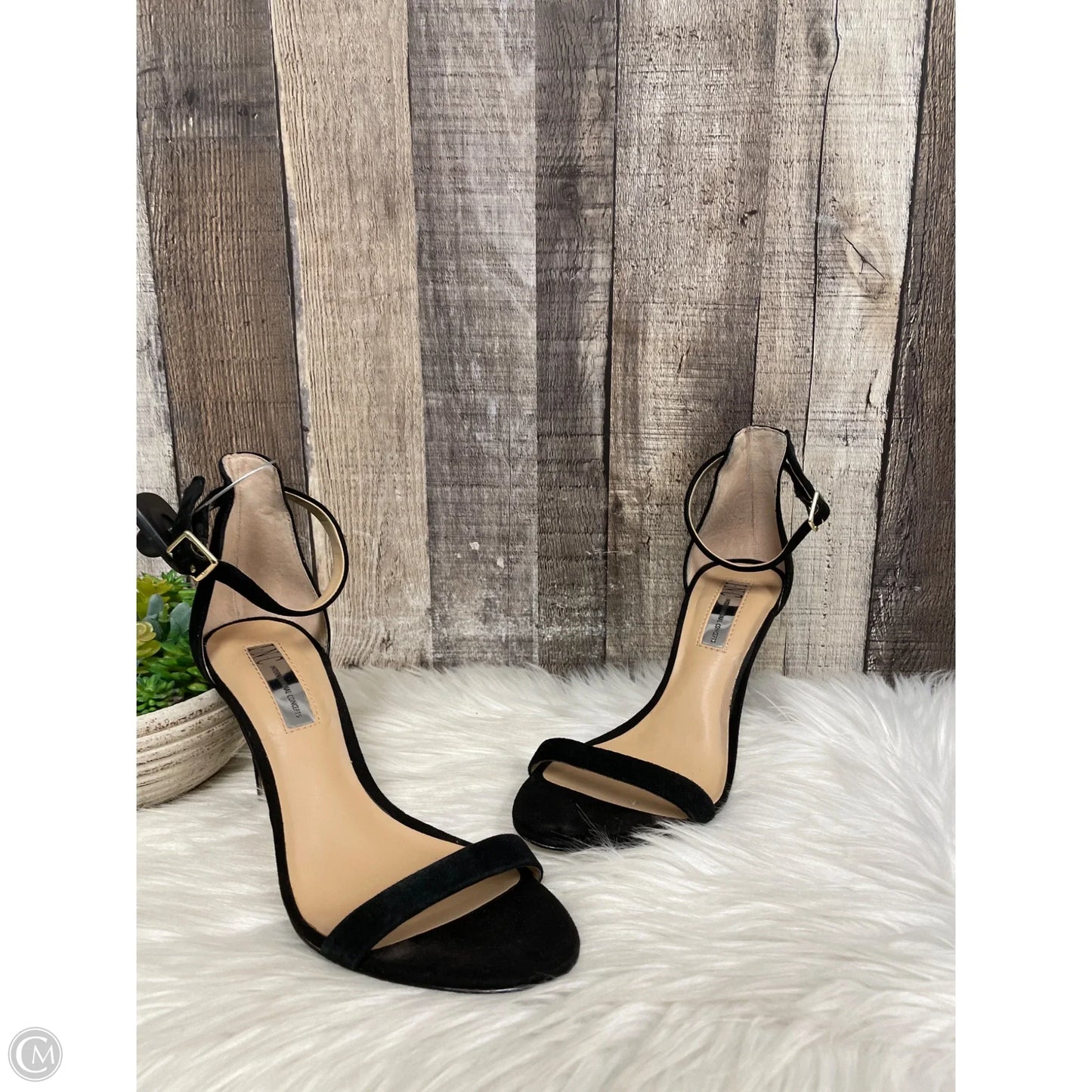 Sandals Heels Stiletto By Inc In Black, Size: 7