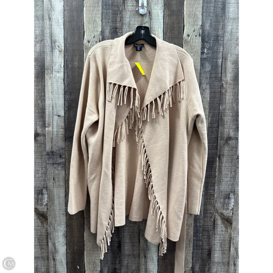 Cardigan By Nicole By Nicole Miller In Beige, Size: Xl