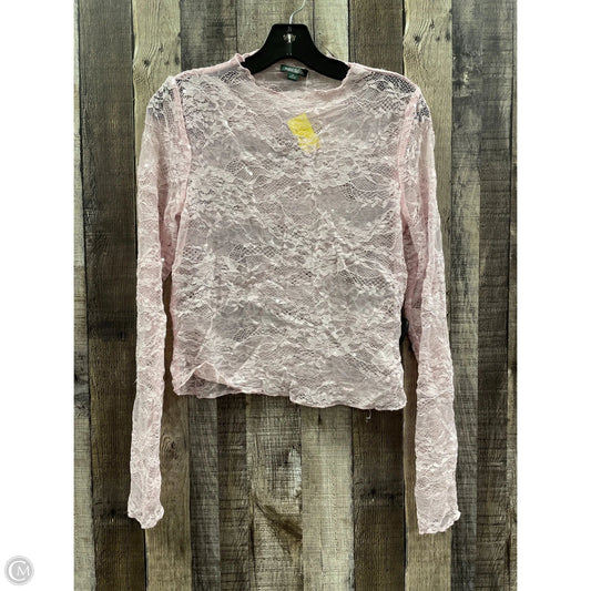 Top Long Sleeve By Wild Fable In Pink, Size: M