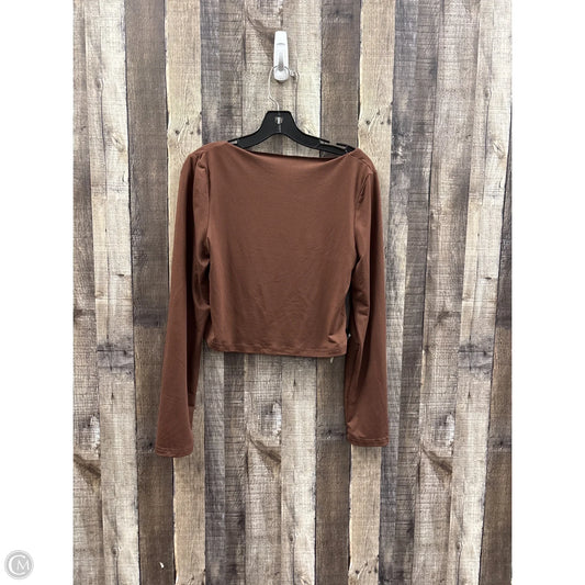 Top Long Sleeve By Shein In Brown, Size: Xl