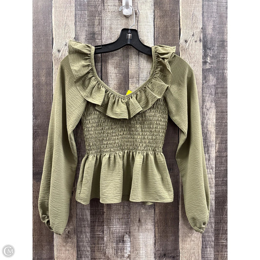 Top Long Sleeve By Altard State In Green, Size: Xs