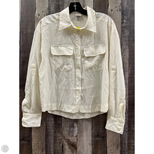 Top Long Sleeve By A New Day In Cream, Size: S