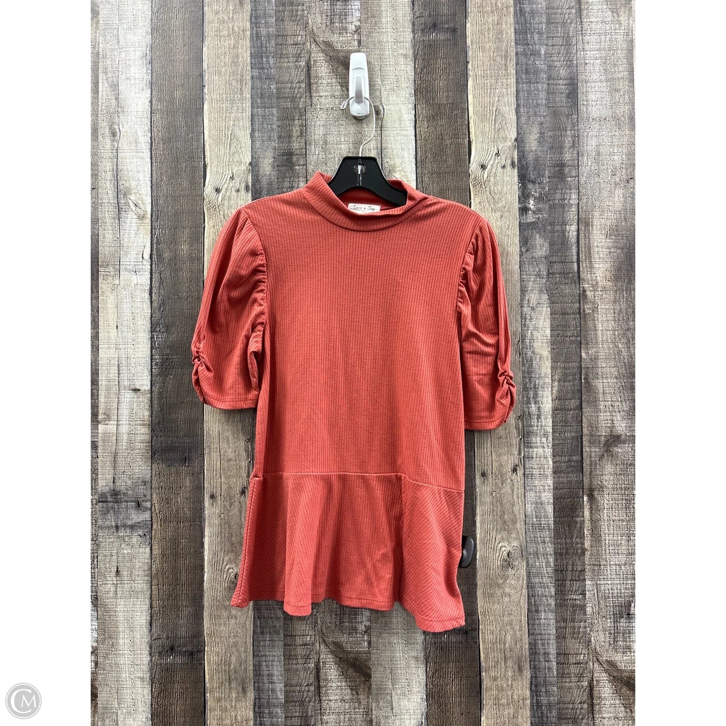 Top Short Sleeve By Cme In Orange, Size: L
