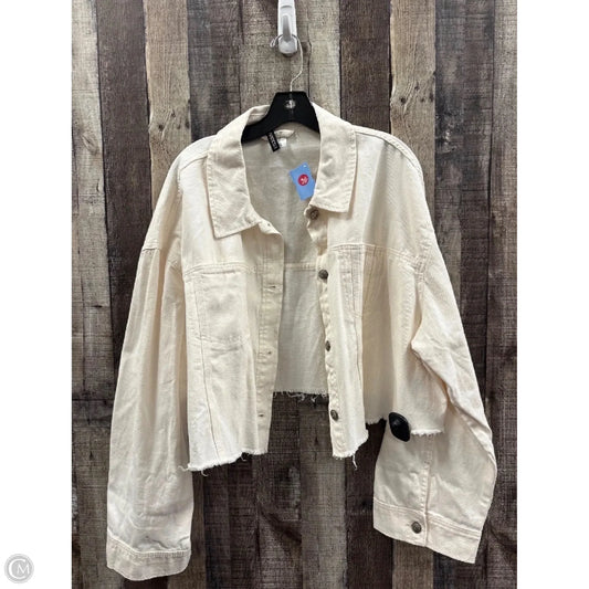 Jacket Denim By Divided In Cream Denim, Size: Xxl