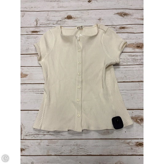 Top Short Sleeve By Free People In Cream, Size: L