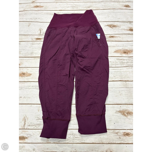 Athletic Capris By Lululemon In Maroon, Size: 4
