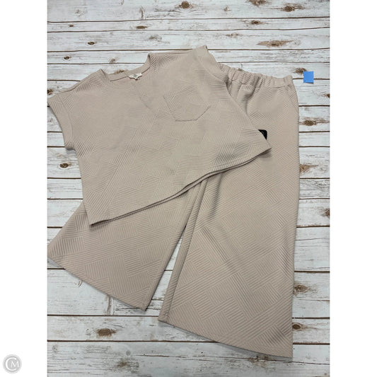 Pants Set 2pc By Entro In Beige, Size: M