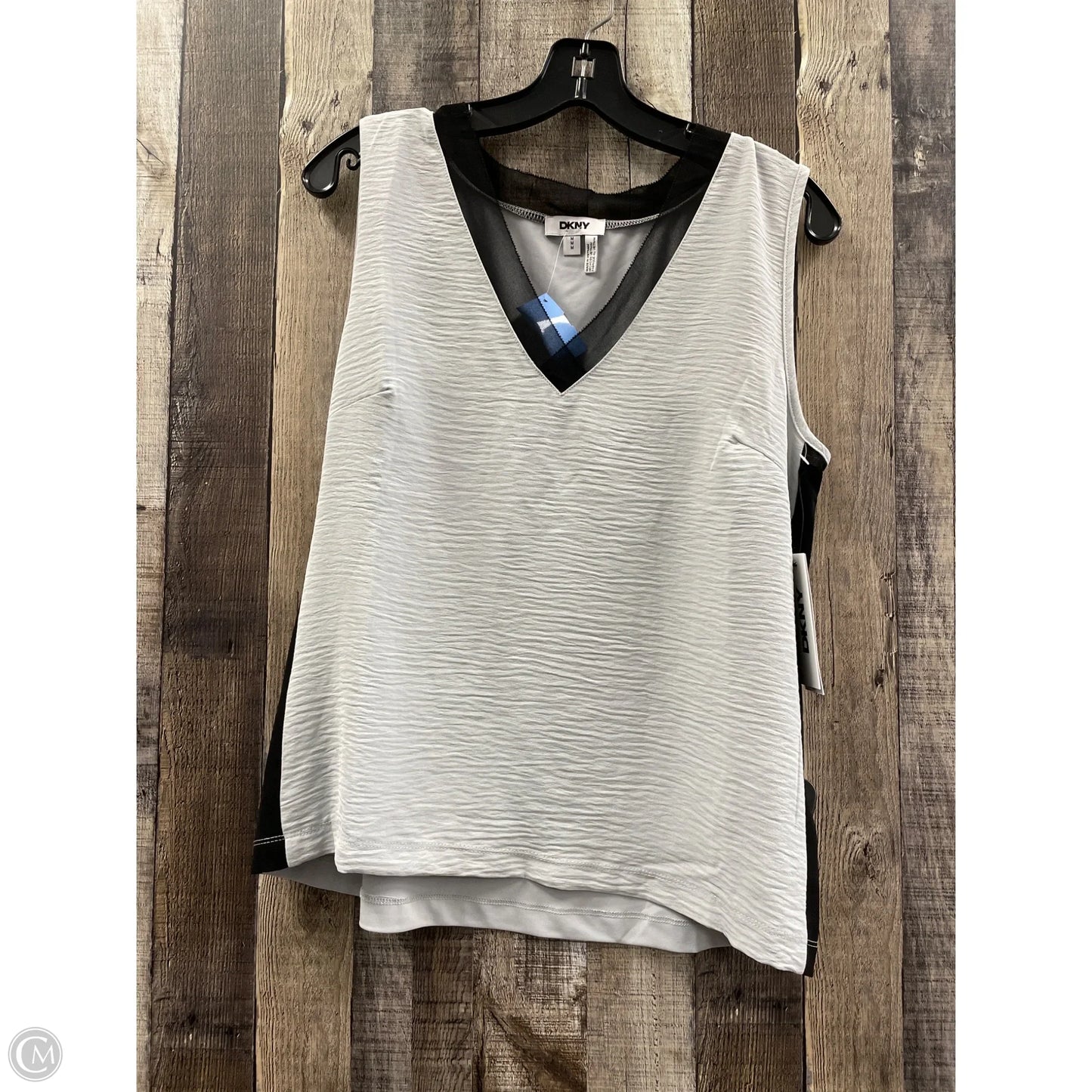 Top Sleeveless By Dkny In Grey, Size: M