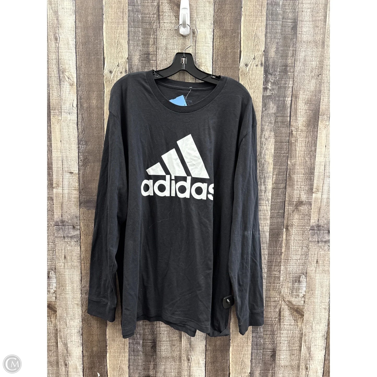 Athletic Top Long Sleeve Crewneck By Adidas In Black, Size: 2x