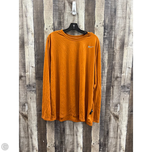 Athletic Top Long Sleeve Crewneck By Nike In Paisley Print, Size: Xxl