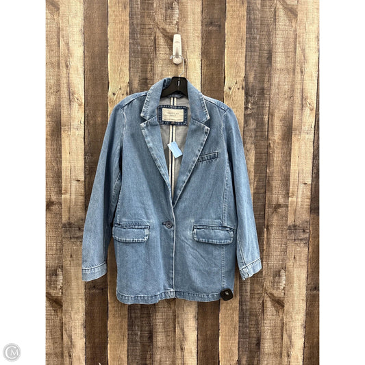 Blazer By American Eagle In Blue Denim, Size: S