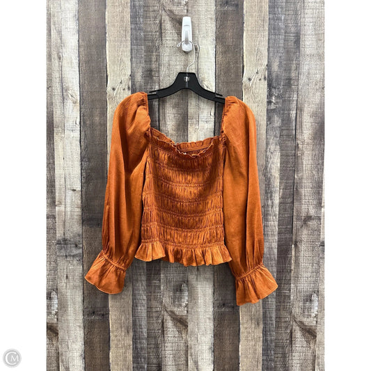 Top Long Sleeve By A New Day In Bronze, Size: M