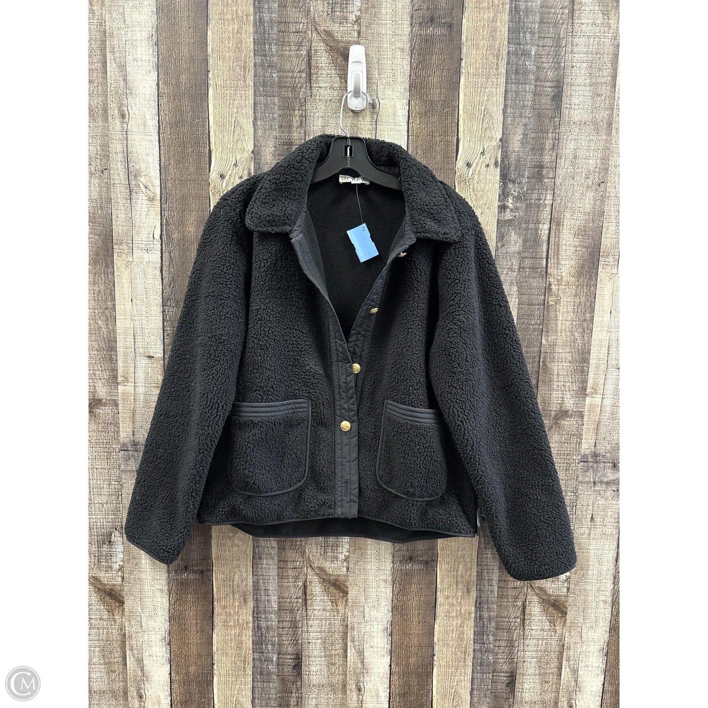 Jacket Fleece By J. Crew In Black, Size: M
