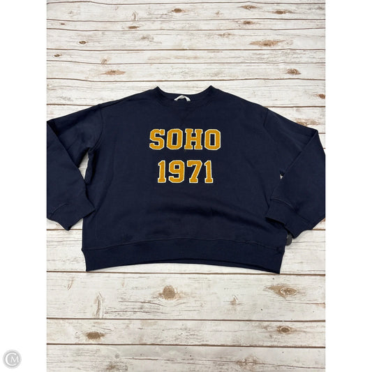 Sweatshirt Collar By H&m In Navy, Size: M