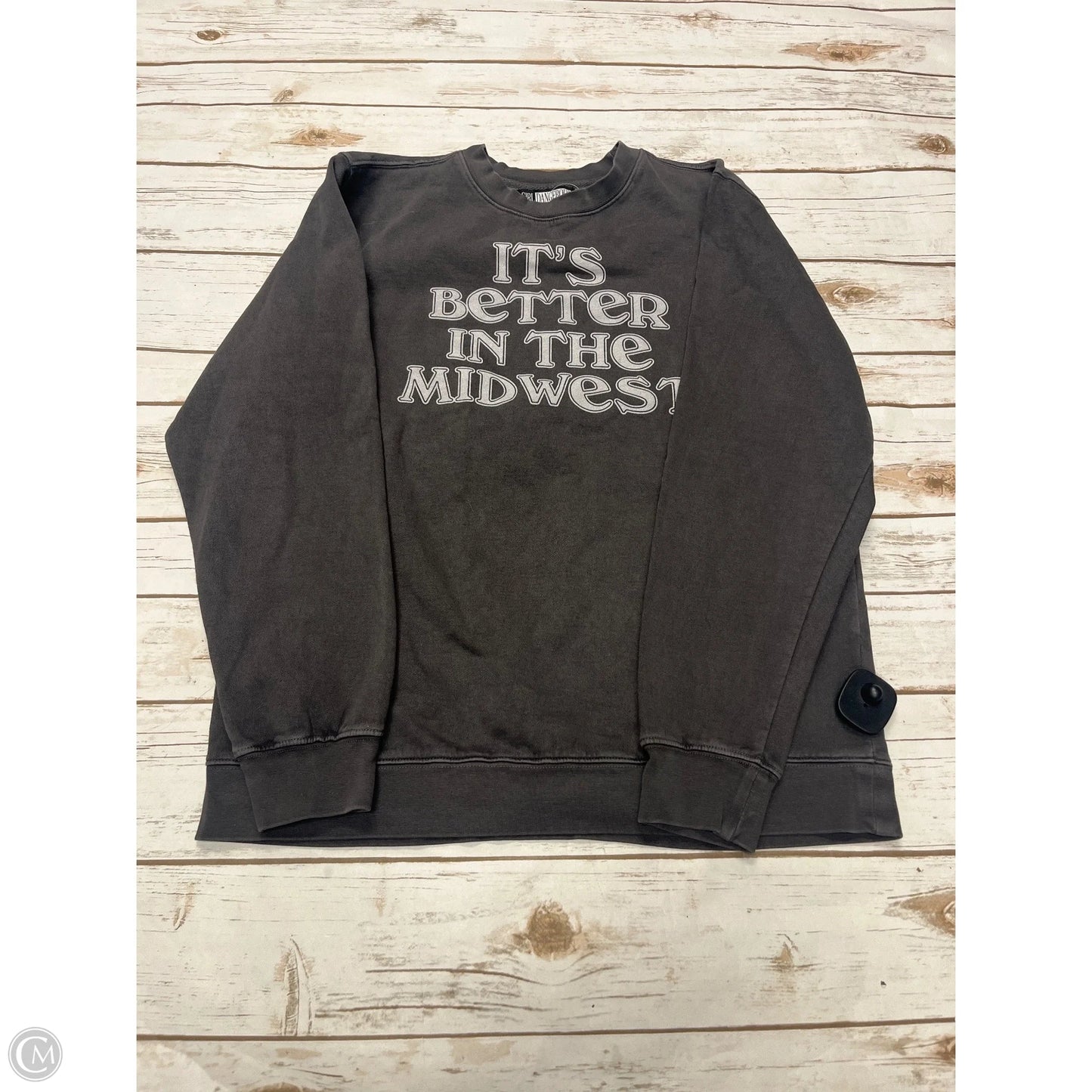 Sweatshirt Crewneck By Girl Dangerous In Grey, Size: S