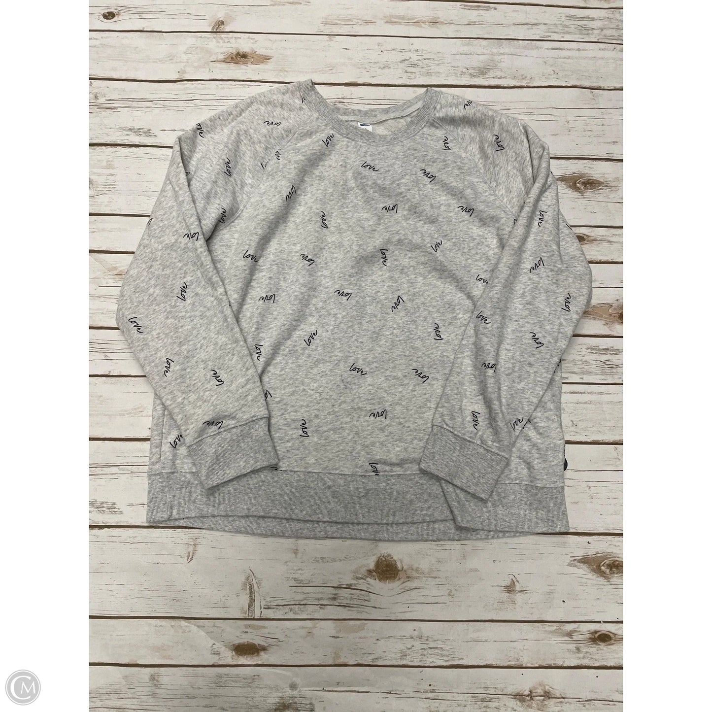 Sweatshirt Crewneck By Old Navy In Grey, Size: Xl