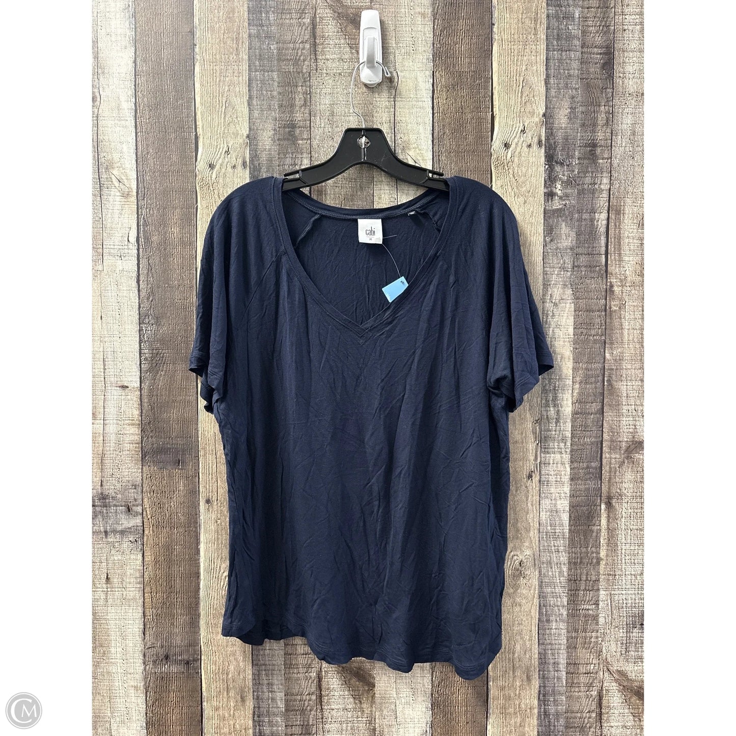 Top Short Sleeve By Cabi In Navy, Size: M