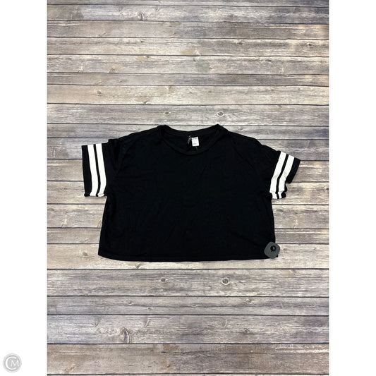 Top Short Sleeve By Divided In Black, Size: L