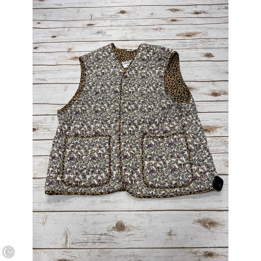 Vest Puffer & Quilted By Pol In Multi-colored, Size: M