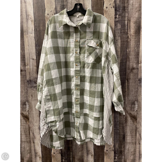 Tunic Long Sleeve By Easel In Plaid Pattern, Size: L