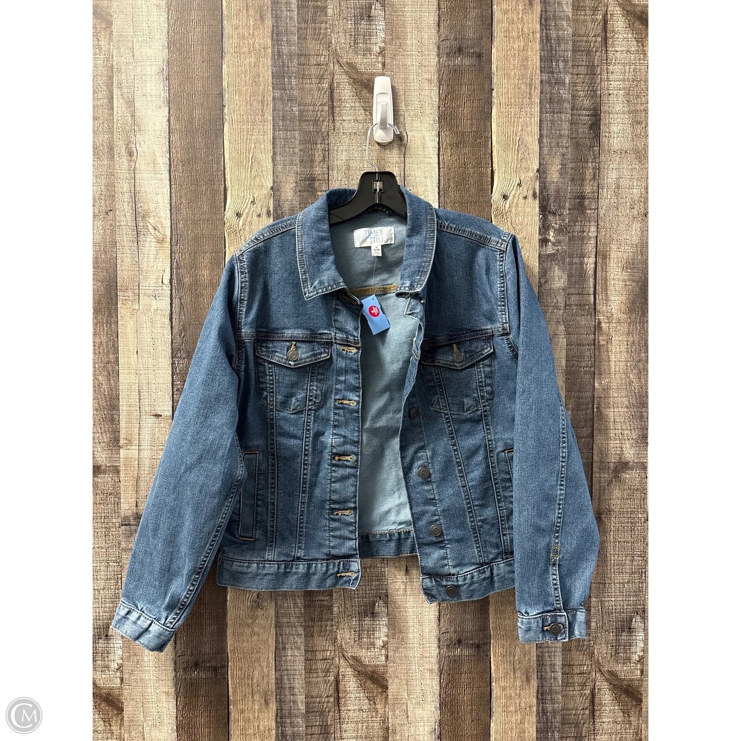 Jacket Denim By Time And Tru In Blue Denim, Size: M