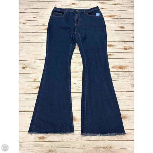 Jeans Wide Leg By Shein In Blue Denim, Size: 2x