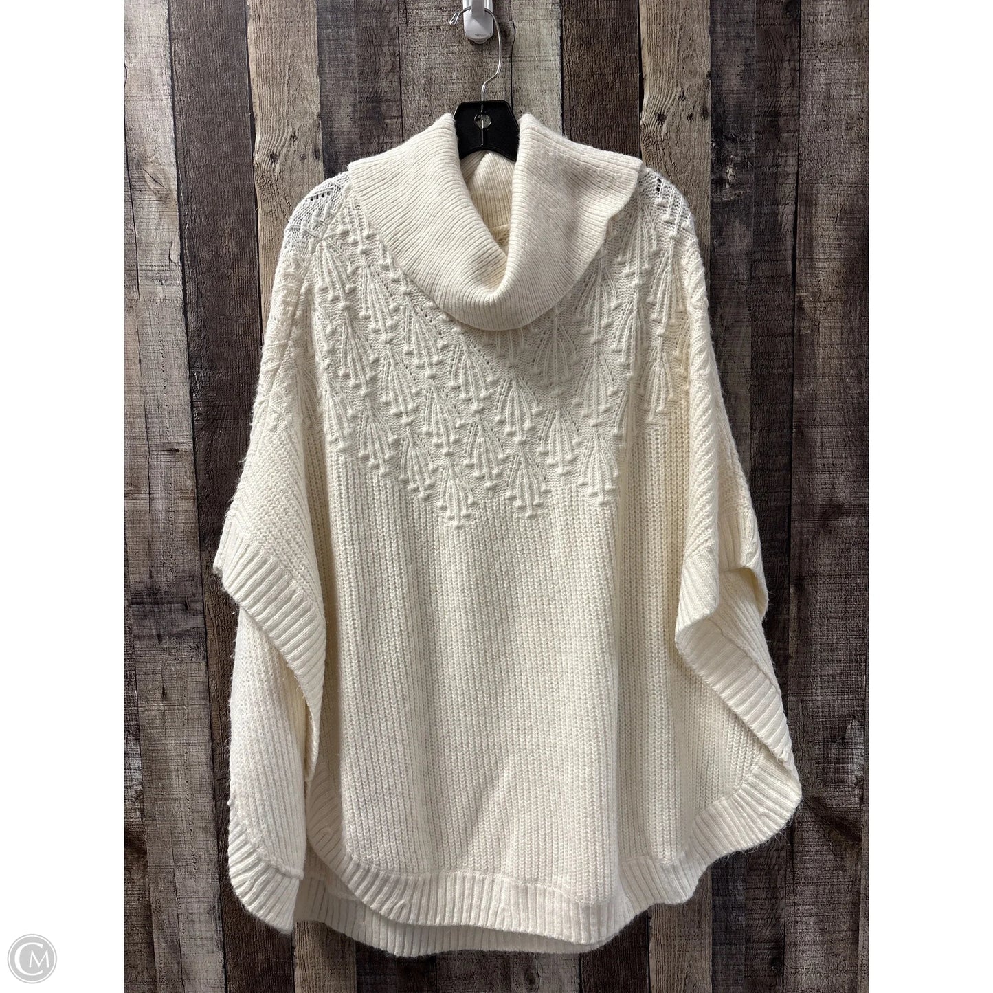Poncho By Talbots In Cream, Size: L