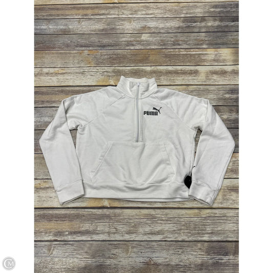 Athletic Sweatshirt Collar By Puma In White, Size: S