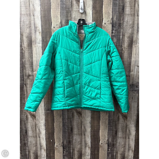 Jacket Puffer & Quilted By Faded Glory In Green, Size: L