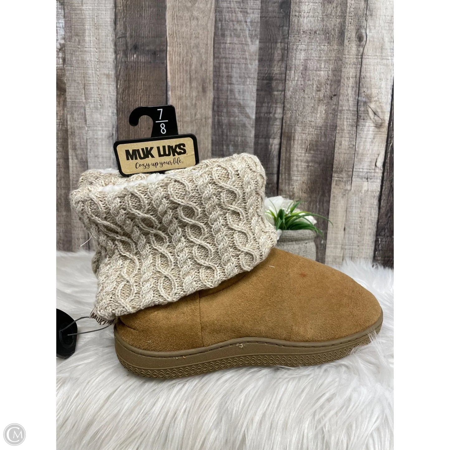 Boots Ankle Flats By Muk Luks In Tan, Size: 7.5