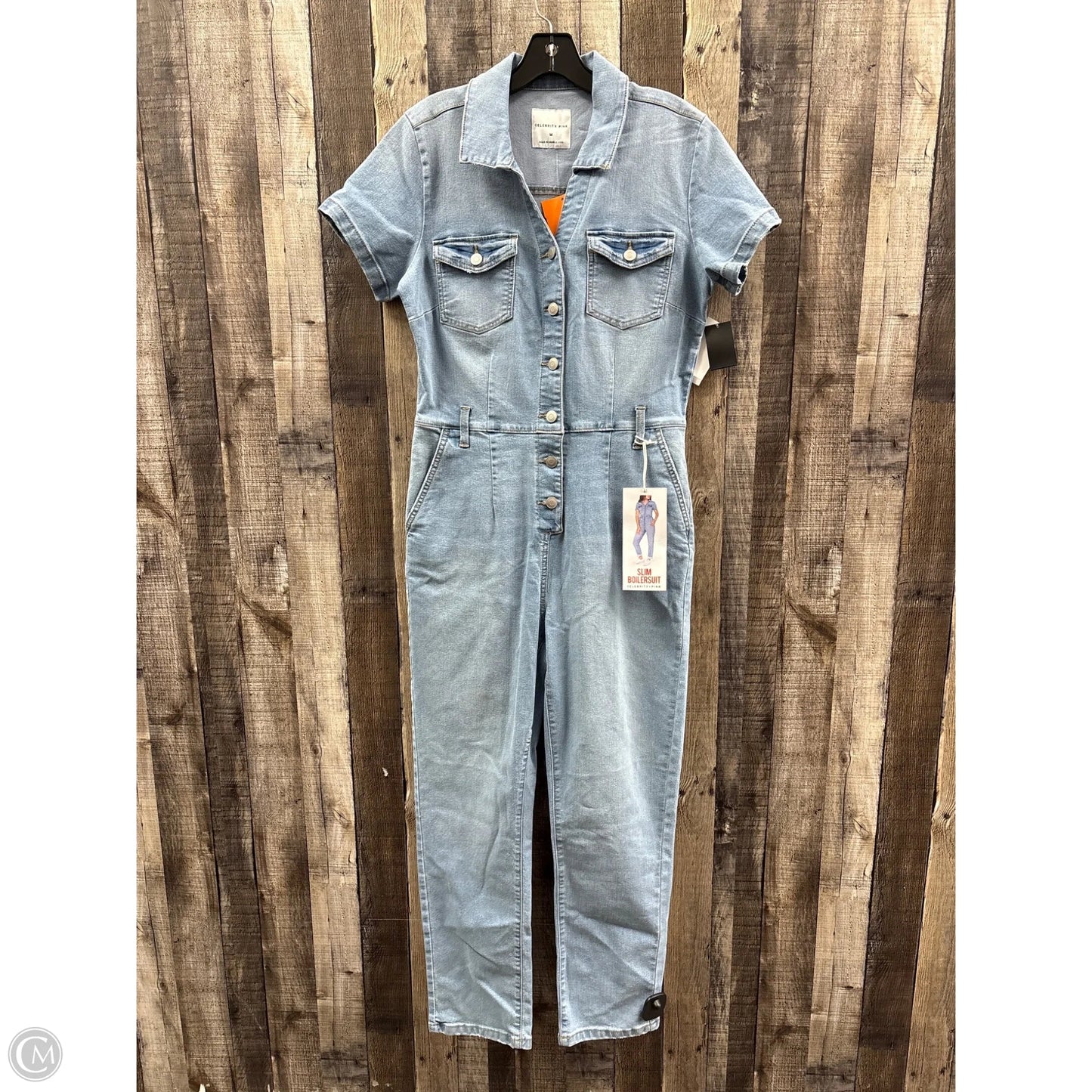 Jumpsuit By Celebrity Pink In Blue Denim, Size: M