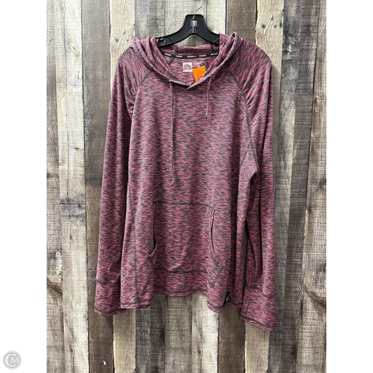 Athletic Top Long Sleeve Hoodie By Rbx In Pink, Size: 2x