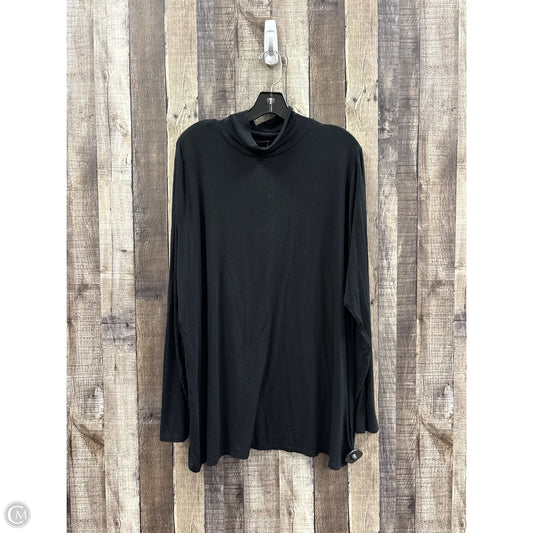 Top Long Sleeve By Ava & Viv In Black, Size: 2x